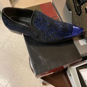 BOLANO indigo blue  men sequence shoes.
